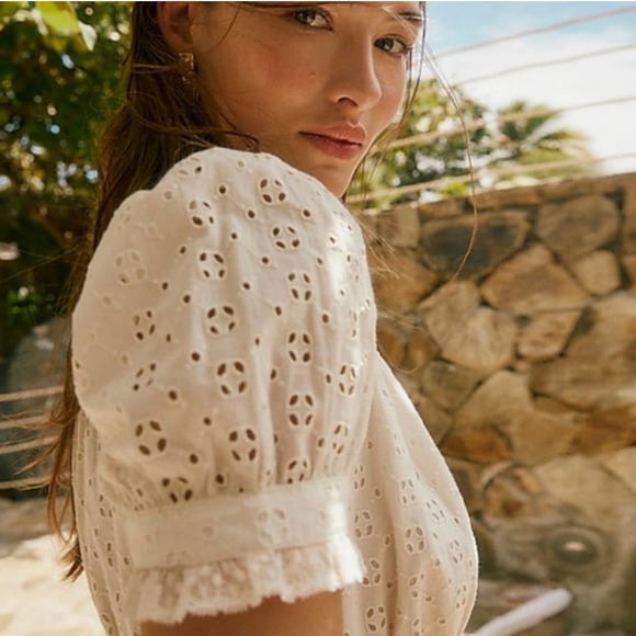 J. Crew White Eyelet Mini Dress - Picture 2 of 9